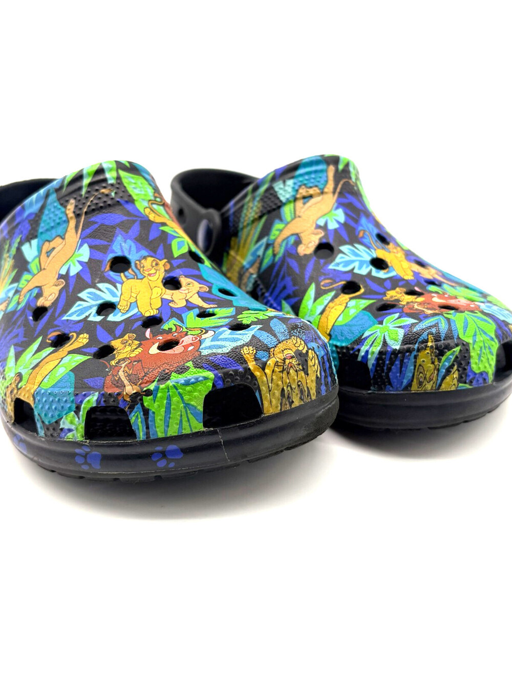 Disney The Lion King Crocs Clogs Sandals Black Multicolor Women 6 Men 4